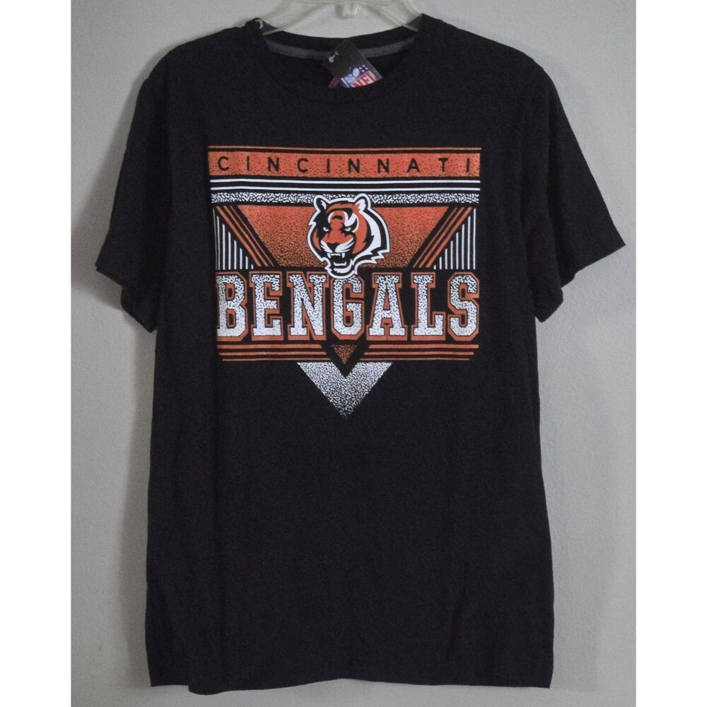 NFL Cincinnati Bengals T Shirt Mens Med Black Graphic Short Sleeve Football New